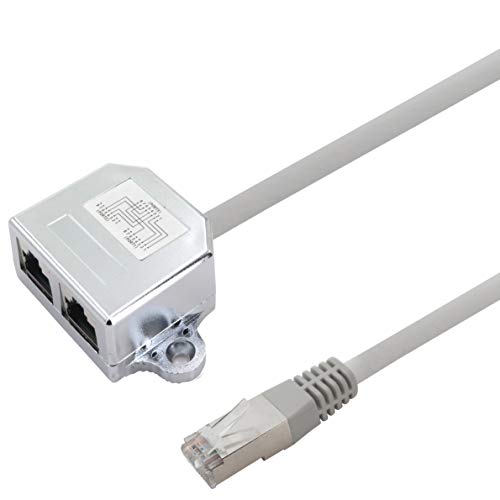 1aTTack.de Cat. 5e Patchkabeladapter Netzwerkkabel Splitter Telefon/Ethernet 0 1 m 1 Stück 1aTTack.de Cat. 5e Patchkabeladapter Netzwerkkabel Splitter Telefon/Ethernet 0 1 m 1 Stück