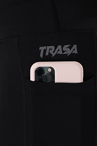 Image of TRASA Active 3 /4th Yoga Pants for Womens Gym High Waist with 2 Pockets, Tummy Control, Workout Pants 4 Way Stretch Yoga Capri - Available Sizes - S, M, L,XL, 2XL,3XL,4XL