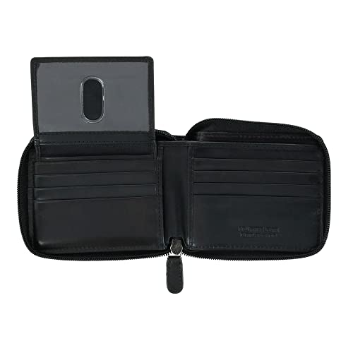 Mancini Mens Leather RFID Secure Zip Around Wallet4