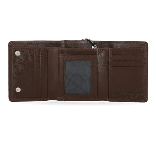Harley-Davidson Men's Classic Genuine Leather Iconic B&S Eagle Wallet - Brown2