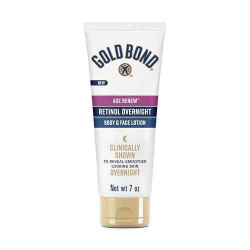 Gold Bond Age Renew Retinol Overnight Body & Face Lotion, with Retinol & Peptide Complex, 7 oz.