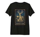 Guardian of Light Celestial Deer Ethereal Night Sky Animal Premium Tri-Blend T-Shirt