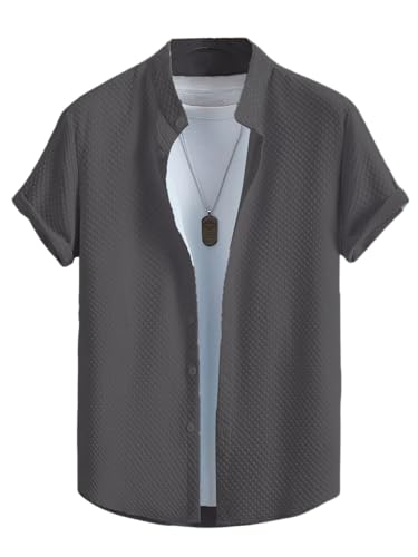 Image of Leriya Fashion Textured Shirts for Men || Casual Shirt for Men || Shirt for Men|| Men Stylish Shirt || Men Fancy Shirt || Men Half Sleeve Shirt || Plain Shirts for Men || Shirts