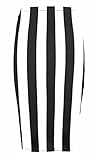 Womens Elastic Waist Stretch Bodycon Midi Pencil Skirt Ladies Knee Length Tube Skirt(Vertical Stripe US 16-18)