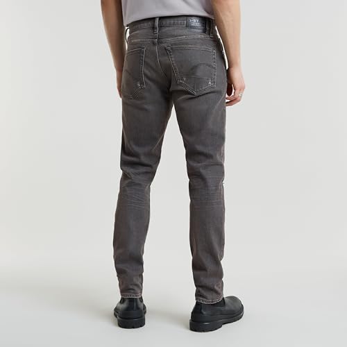 G-STAR Herren 3301 Slim Jeans, Grau (Worn in Vulcano Crater Destroyed 51001-D497-G819), 28W / 30L – Ansicht 2
