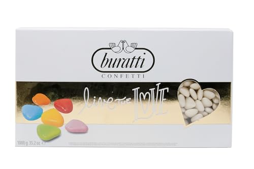 Buratti Confetti Confettis au Chocolat Avec Mini Coeurs Ivoire 1 Kg