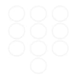 YINETTECH 10 Stück Datenmaschinen-Laderiemen V00013500A 10x12x1mm Kompatibel mit Tascam DA-30 MkII DA-40