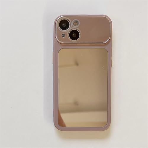 Coque iPhone 12 Pro Max antichoc rose foncé avec miroir arrière et grand objectif