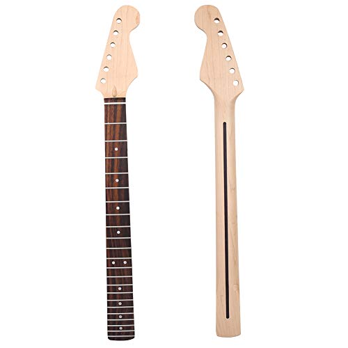 Electric Guitar Neck,22 Fret Unfinished Maple Wood Neck and Rosewood Fingerboard DIY Guitar