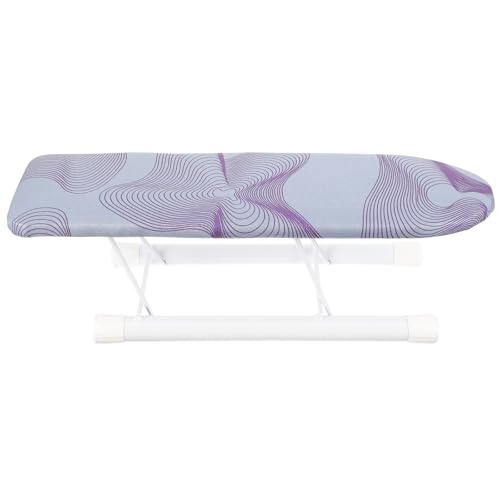 BATHVEVE Tabla de Planchar Fácil de Guardar Base Antideslizante Portátil Pequeña y Superficie de Tela Metálica para Ropa y Pantalones en Apartamento o Sala