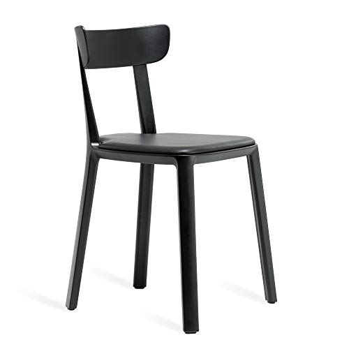TOOU Silla tapizada Cadrea, Silla Negra, cojín de Asiento Negro (Juego de 1) Cover