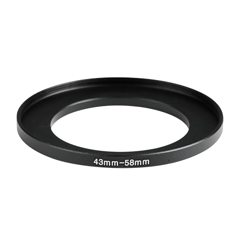 Image of 43-58mm Step-Up Ring Adapter, 43mm to 58mm Step Up Filter Ring for 43mm Lens Install 58mm ND CPL UV Camera Lens Filter(43mm-58mm)