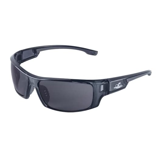Bullhead Safety Eyewear Dorado Glasses – Enhanced Anti-Fog, Lightweight, Impact/Scratch Resistant, UV Blocking Sunglasses for Hunting/Shooting, Outdoor Sports, Construction, Smoke/Crystal Black