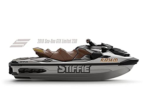 Image of STIFFIE Whipline Brown /Tan 3 inch Boat & PWC Registration Decals • Numbers Letters Stickers
