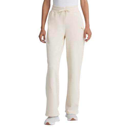 PUMA Women's Fleece Sweat Pants for Women's Straight Legs Winter Sweatpants (Tan, XL)