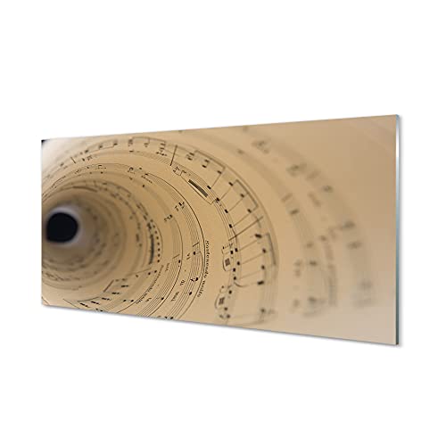 Impression sur verre salon grand format motif musique 100x50
