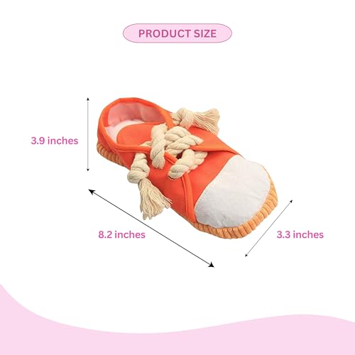 Juguete para perro Glow Pups zapato plush con chirriador, pack 2 miniatura 7