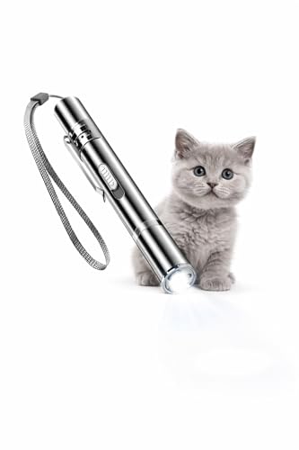 SUNDAS Jouet Interactif pour Chat Rechargeable USB, Pointeur Lumineux pour Chat, Format Stylo Compact, Jouet Éducatif pour Chat, Charge Rapide, Accessoire...