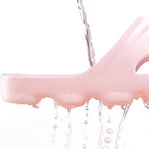 Image of BAI HOU Unisex-Adult Shower Slippers, EVA Non-Slip Open Toe Slides, Quick Drying, Anti-Slip, Pink
