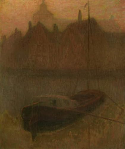 Affiche Barque sur le Canal Le Sidaner décoration murale vintage chambre