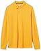 Amazon Essentials Long-Sleeve Polo Shirt for Men, Slim Fit Pique, Dark Yellow, X-Large