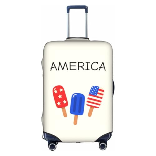 Travel Luggage Cover Popsicle Usa 4th Of July Independence Memorial Day Fashion Washable Baggage Suitcase Protector Fit For Luggage Small