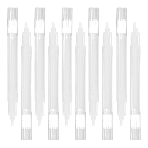WOFASHPURET Rotuladores Vacíos Recargables 10 Piezas Bolígrafo Aplicador de Pintura Acrílico Punta Ancha Cuerpo Grueso para Dibujo Graffiti Artes Manualidades
