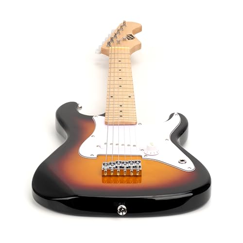 Image of 32 Inch Kids Electric Guitar Beginner Kit, Junior Size Mini Electric Guitar for Children with 5W Amplifier and Guitar bag, Unisex (Sunburst)