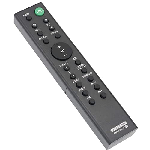 VINABTY RMT-AH103U Replacement Remote Control Fit for Sony Sound Bar HTCT80 HTCT80BT SACT80 HT-CT80 HT-CT80BT SA-CT80 SS-WCT80 SS-WH9 HTC-T550W HTCT550W HT-CT180 SA-CT180 SA-WCT180 SSWCT80 - Image 3