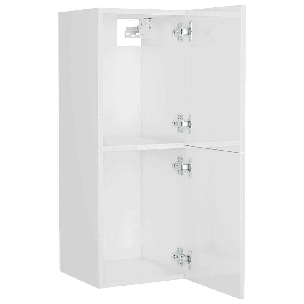 Artículos para el hogar, juego de muebles de baño, madera de ingeniería blanca brillante, muebles de traje