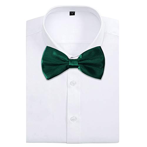 Avantmen Men's Bowties Formal Satin Solid - 12 Pack Bow Ties Pre-Tied Adjustable Ties For Men Many Colors Option In Bulk #TOP1