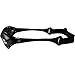 Birdz Eyewear Seahawk Water Sport Jet Ski Boating Surfing Surfer Surf Beach Sailing Fishing Kayak Canoe Goggle Kayaking Jetski Goggles Black Frame w/Polarized Smoke Lenses