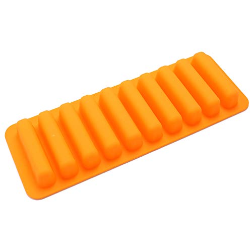 mxdmai Silicon Ice Cubes Moule Finger Biscuit 10 Trous Outils de gâteau Moule Cuisine ustensiles de Cuisson en Silicone Non-Stick cylindrique Silicon Ice Lattice Moule Bricolage Cuisine Cover