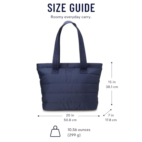 Image of Reebok Womens Tote Bag - Lightweight Carry On Puffer Quilted Tote Bag for Travel Work Travel and Daily Essentials