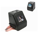 Film Scanner 2MP 12MP 2Inch LCD Screen for 135 126 110 Super 8mm Slides Negatives, Converts to JPG Digital Photos with USB2.0 and Up to 128GB SD Card Support