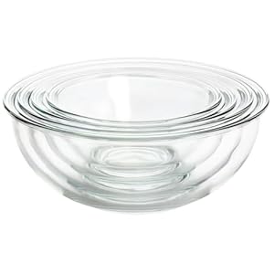 Martha stewart glass nesting bowl set 4 piece  urban country home decor