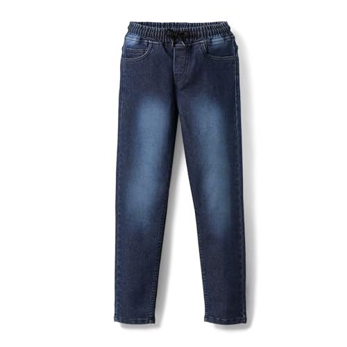 Image of Urbano Juniors Boys Mid Rise Regular Fit Washed Denim Jogger Jeans Stretchable