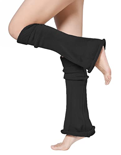 Image of WODECASA Girls Kawaii Leg Warmers Knitted Flared Leg Sleeves Goth Crochet Baggy Cuff Ankle Heap Socks