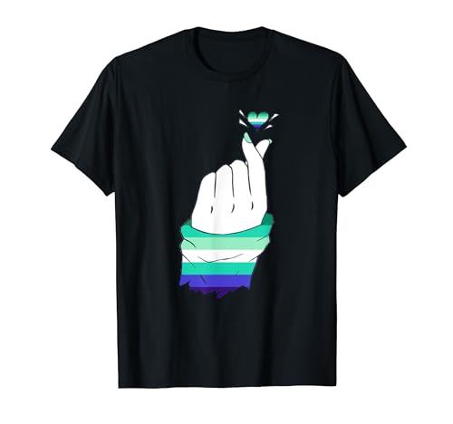 MLM Finger Herz MLM Pride LGBT MLM Flagge Homosexuell Männlich T-Shirt