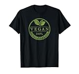 Vegan, 100% pflanzliche Energie. Perfektes Geschenk für einen Freund, der sich für den Veganismus interessiert. Pflanzliches Diät-Logo mit Blättern und einem Notfall-Gummistempel-Effekt. Bedrängtes grünes grafisches Druckdesign.