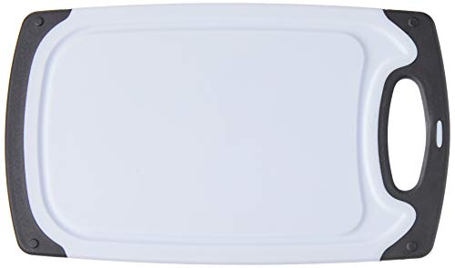 Tábua De Corte 25 X 15 X 1cm Em Polipropileno Branca/preta Weck Branco