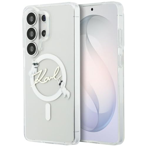 CG MOBILE Karl Lagerfeld IML KC Script Coque compatible avec MagSafe pour Samsung Galaxy S26 Ultra (transparent)