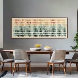 Tableau horizontal grand format abstrait pour dynamiser un grand bureau - 2