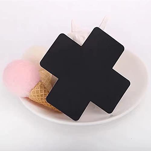 BlingKingdom 2 Pairs Black Cross Shape Nipple Covers Disposable Breast Covers Self-adhesive Sexy Nurse Pasties Stickers4
