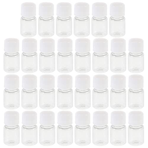 FUNOMOCYA 30pcs Plastic Bottle Sample Bottle Sample Sealing Bottle Reagent Bottle Sampling Bottle Liquid Clear Container Containers with Lids Reagent Container Sample Storage Bottle The Pet