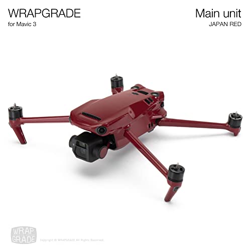 Image of WRAPGRADE Full Skin Stickers for DJI Mavic 3 / Mavic 3 Classic (Japan RED)