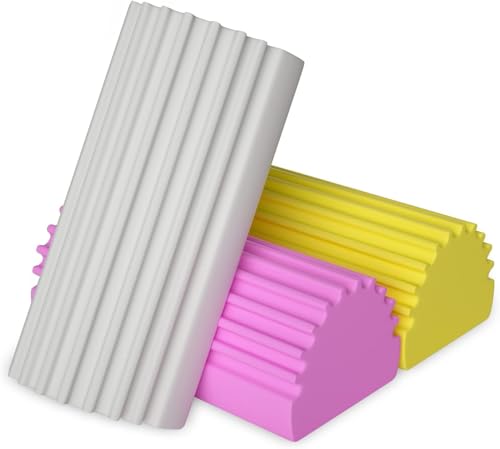 Image of Cleaning Damp Duster Sponge Pack of 3 | Magical Sponge Cleaner for Wall | High Absorbency, Dust-Trapping Design, Reusable & Washable | for Walls, Kitchen, Bathroom & Furniture