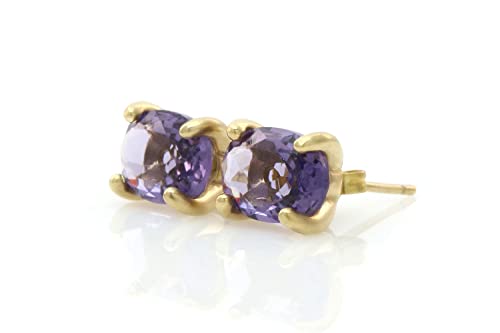 Clous d'oreilles améthyste pourpre bijoux de pierre précieuse cristal mariage