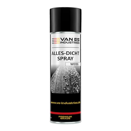 Allesdicht Spray Dichtspray wasserfester Flüssigkunststoff flüssiger Kunststoff zur Abdichtung 500 ml (Weiss)