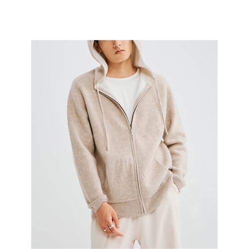 Men's Zipper Hooded Cardigan 100 Percent Merino Wool Knitwear Thick Soft Warm Sweater Winter Casual Tops2